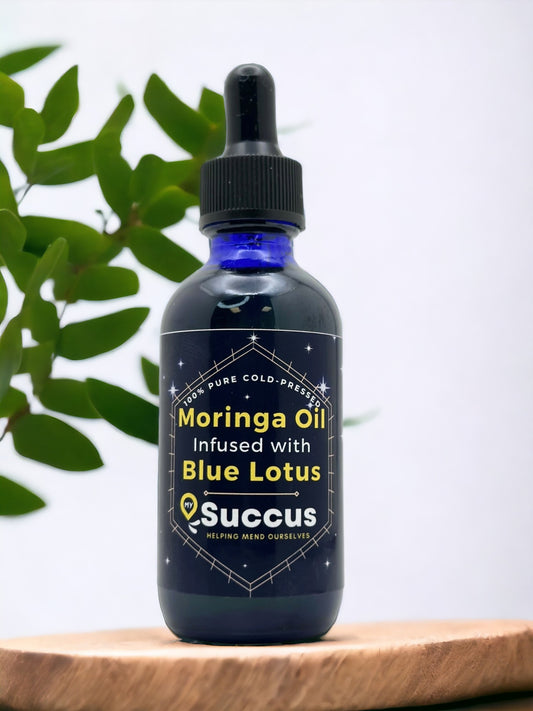 Cold Pressed Moringa Oil Infused With Blue Lotus image 0
