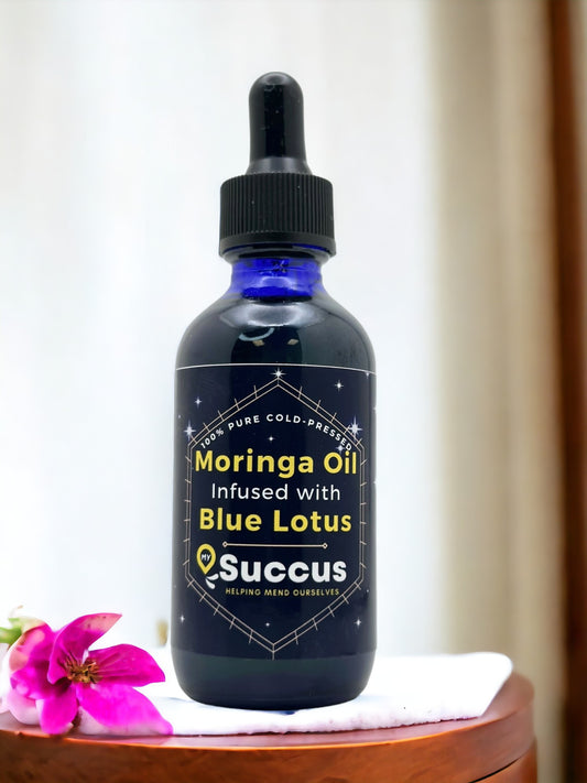Cold Pressed Moringa Oil Infused With Blue Lotus image 1